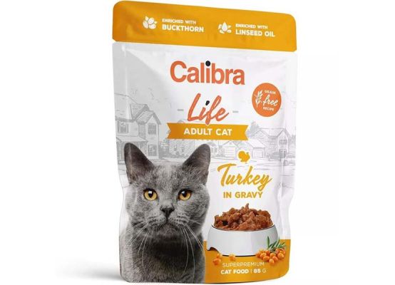 Calibra Cat Life kapsa Adult Turkey in gravy 85g