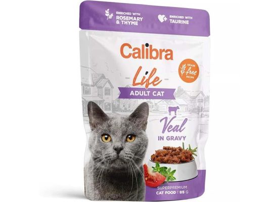 Calibra Cat Life kapsa Adult Veal in gravy 85g