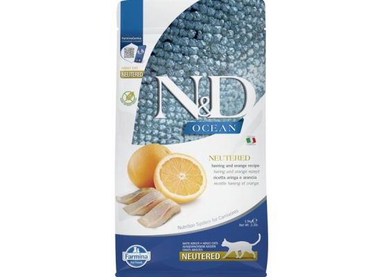 N&D OCEAN CAT NEUTERED Adult Herring & Orange 1,5kg