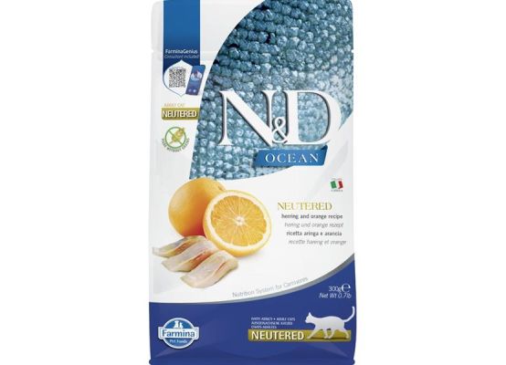 N&D OCEAN CAT NEUTERED Adult Herring & Orange 300g
