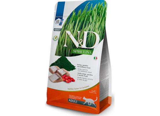 N&D SPIRULINA CAT Adult Herring & Wolfberry 1,5kg