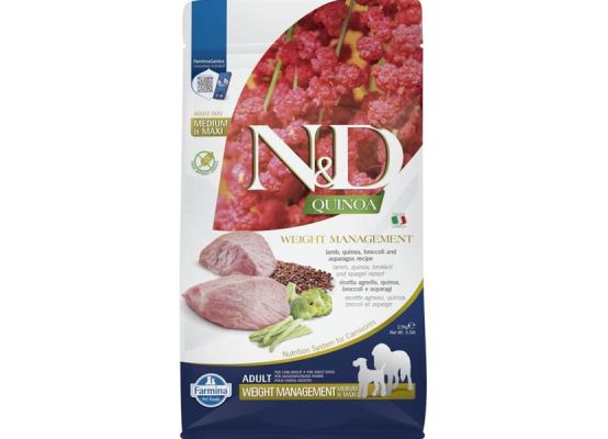 N&D QUINOA Dog Adult Weight Management Lamb & Broccoli Medium & Maxi 2,5 kg