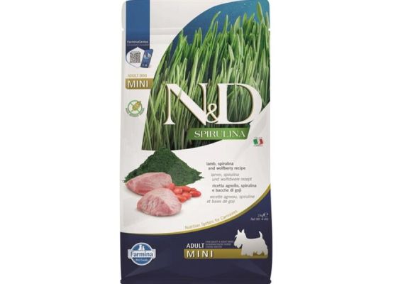 N&D SPIRULINA DOG Adult Mini Lamb & Wolfberry 2kg