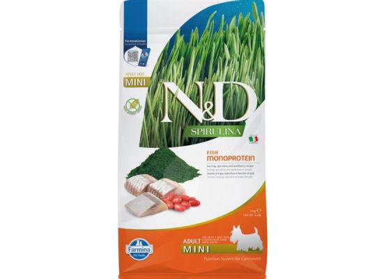 N&D SPIRULINA DOG Adult Mini Herring & Wolfberry 2kg