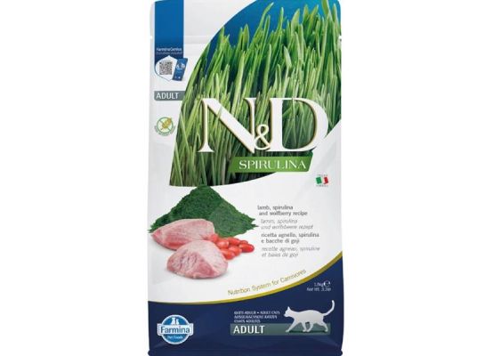 N&D SPIRULINA CAT Adult Lamb & Wolfberry 1,5kg