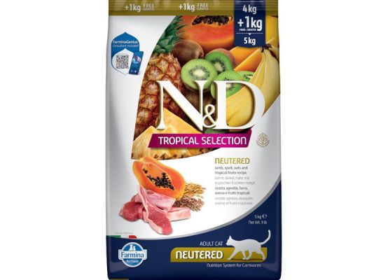 N&D TROPICAL SELECTION CAT Lamb Neutered 4+1kg