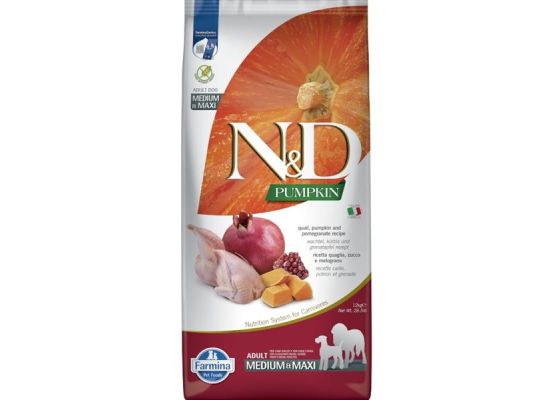 N&D Pumpkin DOG Adult M/L Quail & Pomegranate 12kg