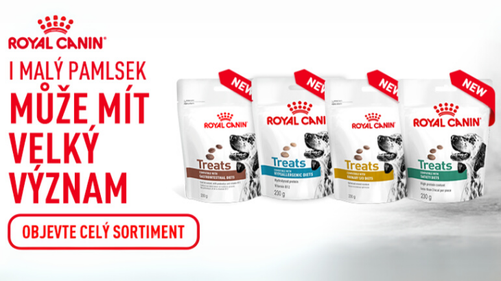 Nové veterinární pamlsky ROYAL CANIN TREATS