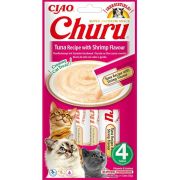 Inaba Churu cat snack tuňák s krevetovou příchutí 4x 14g