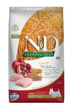N&D LG DOG Light Mini Chicken & Pomegranate 2,5 kg