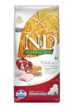 N&D LG DOG Puppy M/L Chicken & Pomegranate 12 kg
