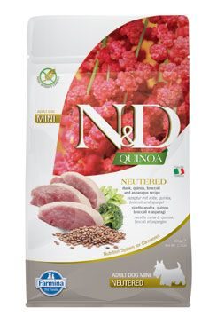 N&D Quinoa DOG Neutered Duck & Broccoli & Asp. Mini 800g