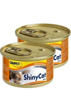 Gimpet kočka konz. ShinyCat kuře+papája 2x70g