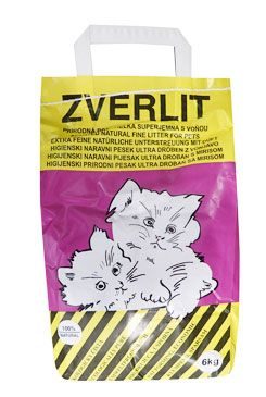 ZVERLIT fialový super jemná s vůní Podestýlka kočka 6kg