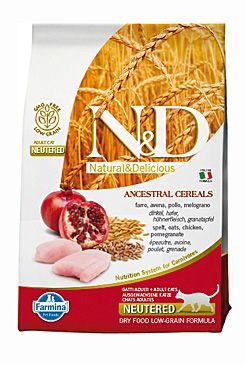 N&D LG CAT Neutered Chicken & Pomegranate 300 g