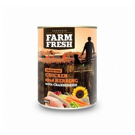 Farm Fresh Dog Chicken&Herring+Cranberries konz 400g