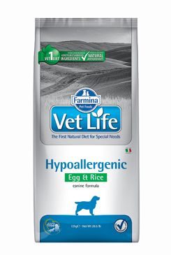 Vet Life Natural DOG Hypo Egg & Rice 12 kg