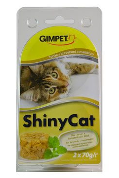 Gimpet kočka konz. ShinyCat tuňák+kreveta+maltoza 2x70g