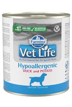 Vet Life Natural Dog konz. Hypoaller Duck&Potato 300 g