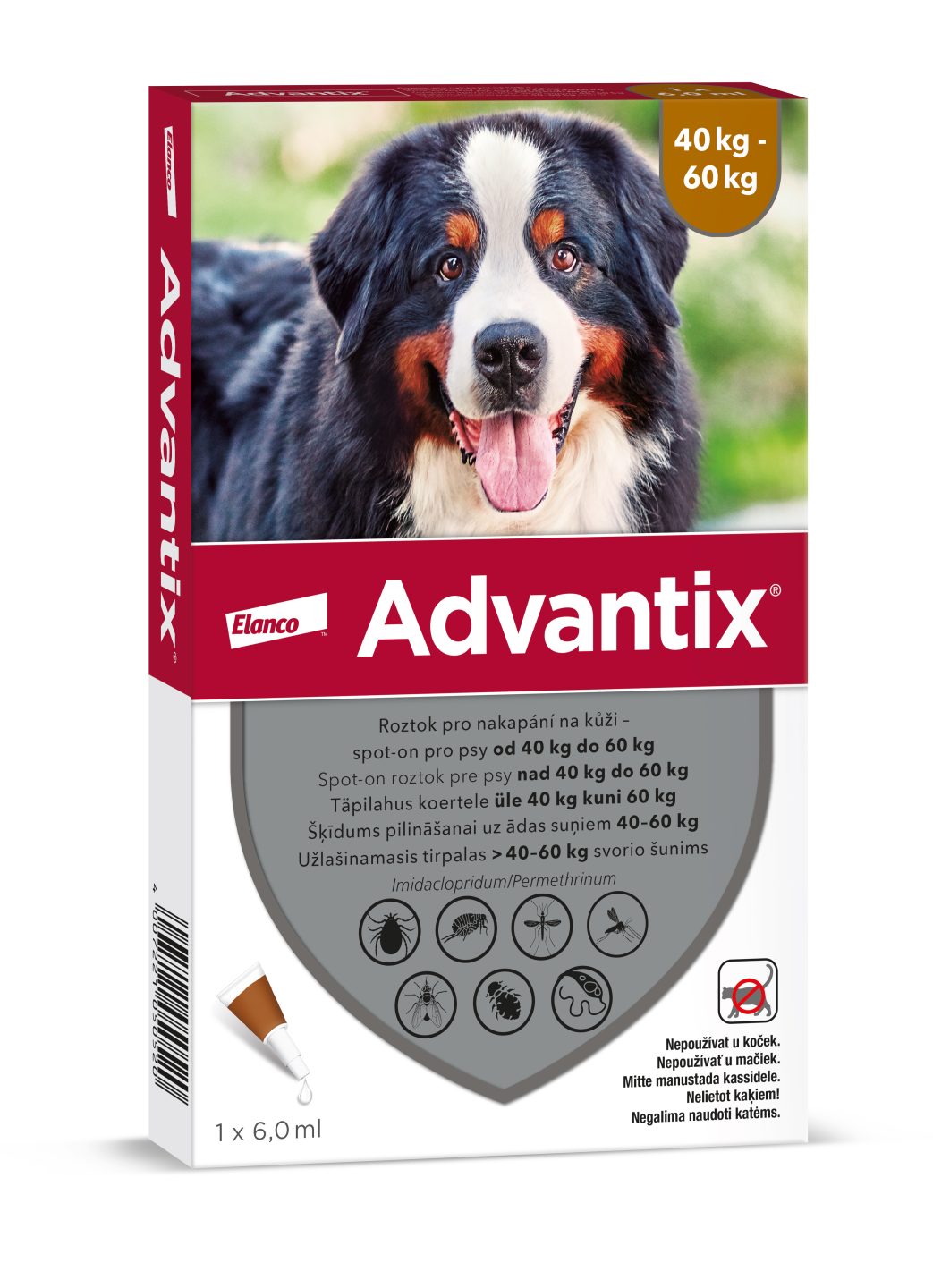 Advantix Spot On 1x6ml pro psy 40-60kg (1pipeta)