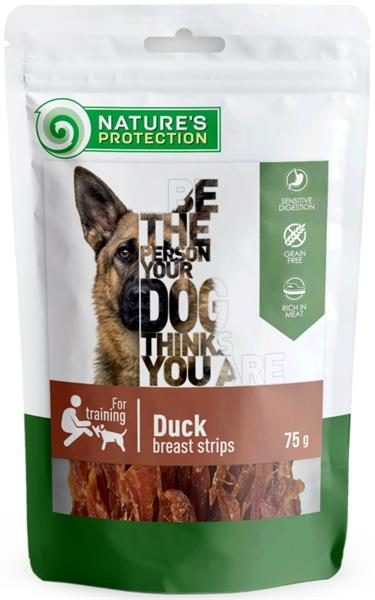 Nature's Protection Dog snack kachní proužky 75 g