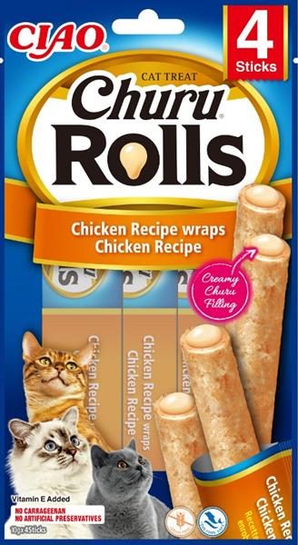 Inaba Churu Rolls cat snack kuře 4x10 g