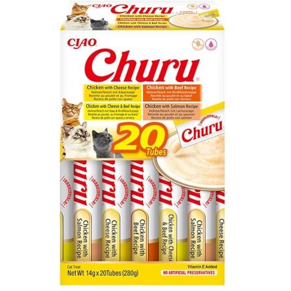 Inaba Churu cat snack kuře & hovězí multip 20x 14g