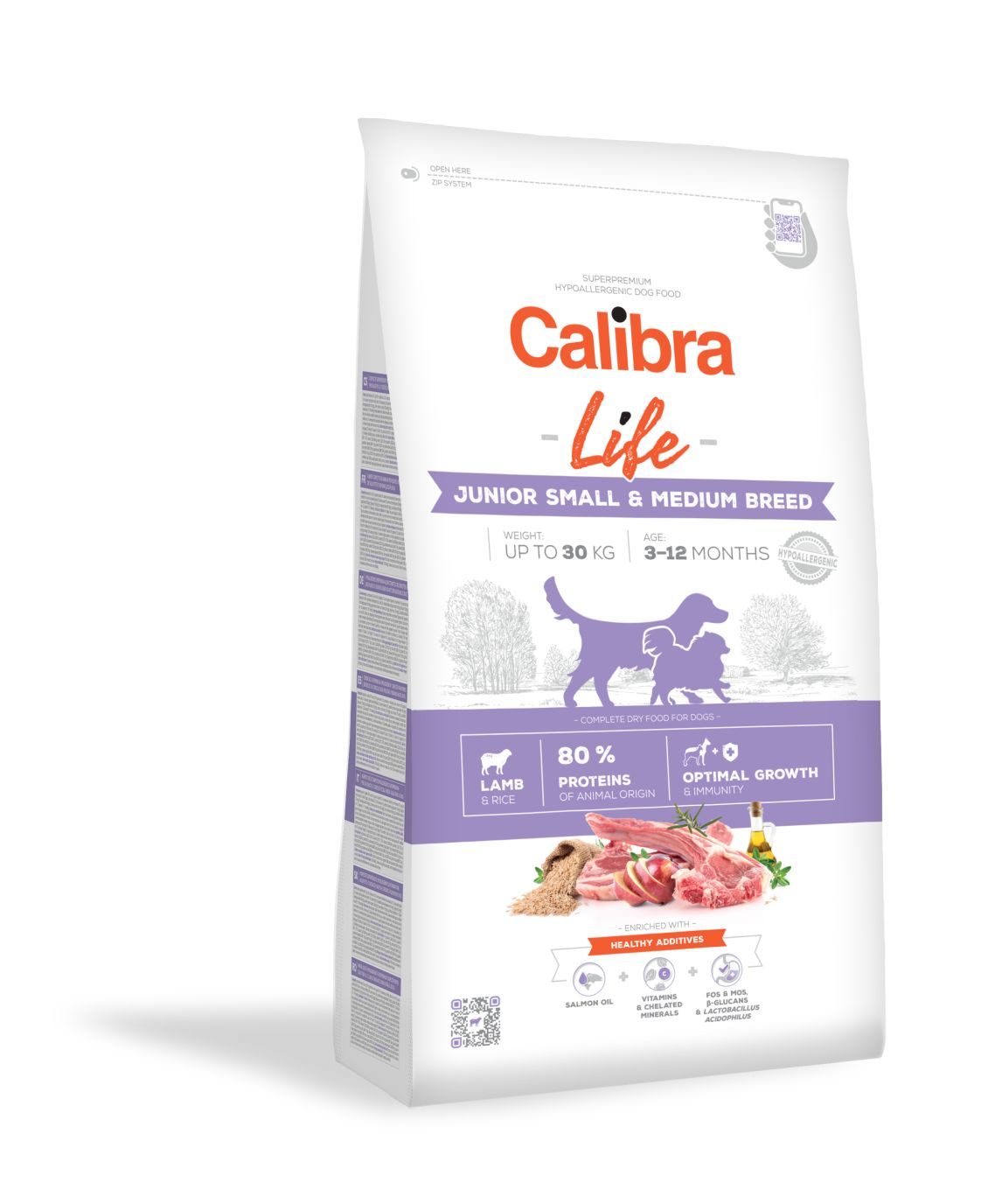 Calibra Dog Life Junior Small & Medium Breed Lamb 2,5kg