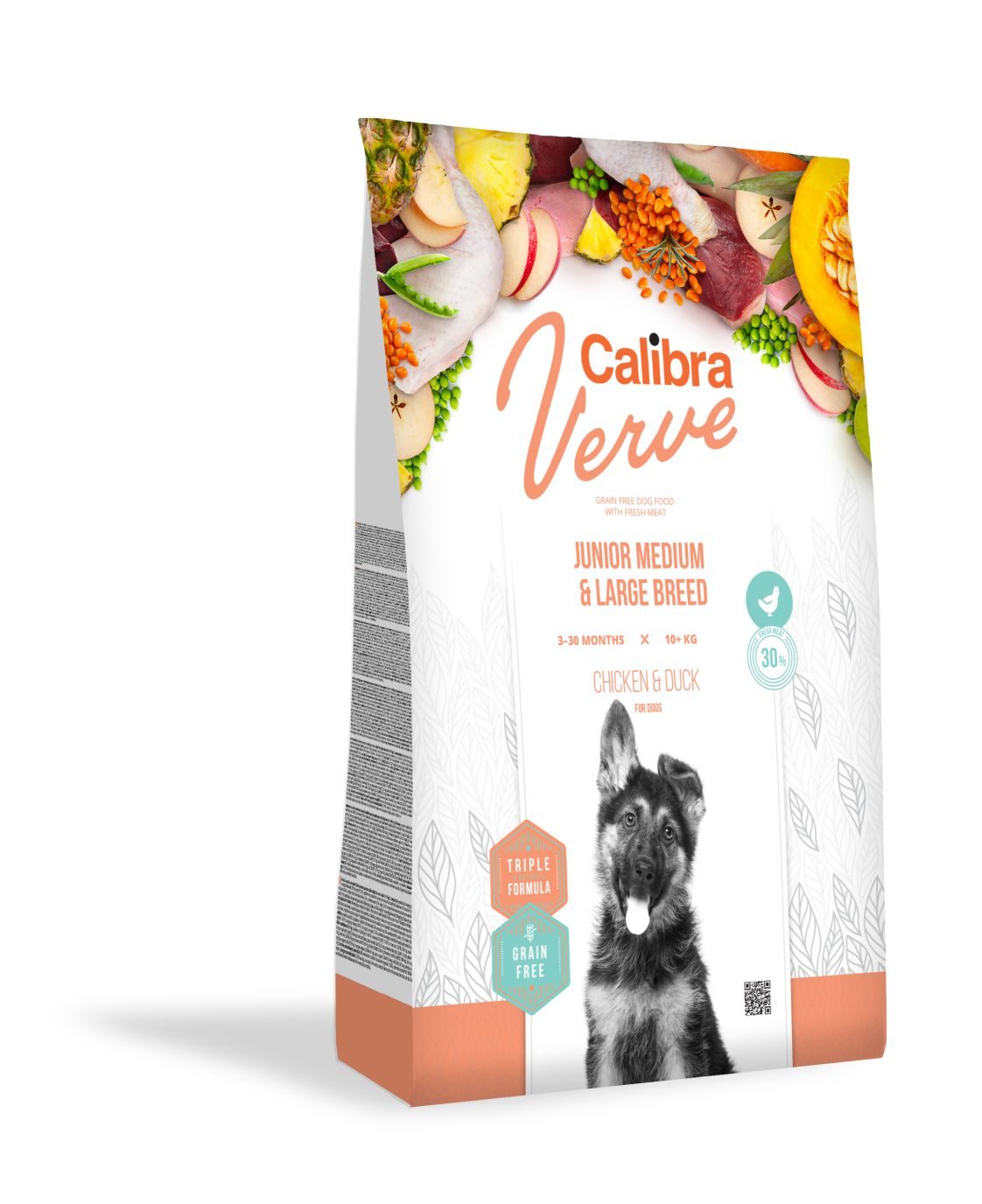 Calibra Dog Verve GF Junior M&L Chicken & Duck 12kg