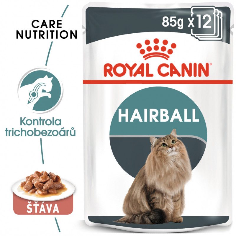 Royal Canin Hairball Care Gravy kapsička pro kočky ve šťávě 12 x 85 g