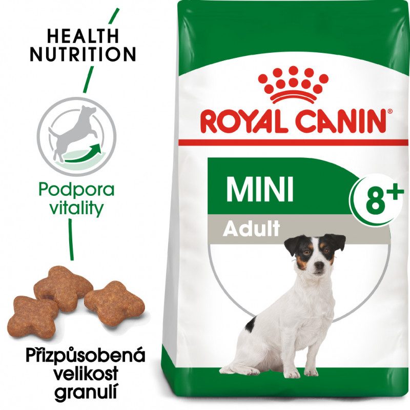 Royal Canin Mini Adult 8+ granule pro stárnoucí malé psy 0.8 Kg