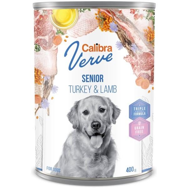 Calibra Dog Verve konz. GF Senior Turkey & Lamb 400g