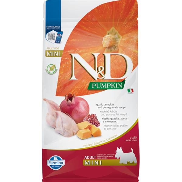 N&D Pumpkin DOG Adult Mini Quail & Pomegranate 2kg