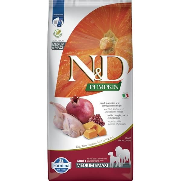 N&D Pumpkin DOG Adult M/L Quail & Pomegranate 12kg
