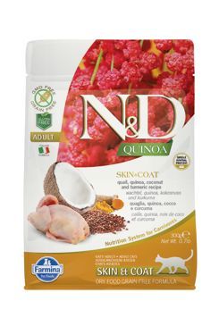 N&D Quinoa CAT Skin & Coat Quail & Coconut 300g