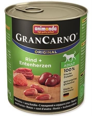 Animonda GranCarno dog konz.- hovězí, kachní srdce 800 g