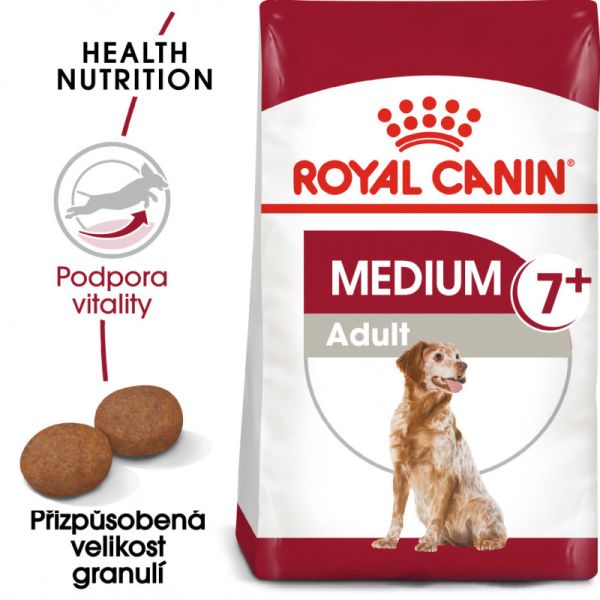 Royal Canin Medium Adult 7+ granule pro dospělé stárnoucí střední psy 4 Kg