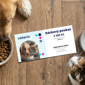 Dárkový poukaz v hodnotě 2500 Kč na nákup v e-shopu Veterix
