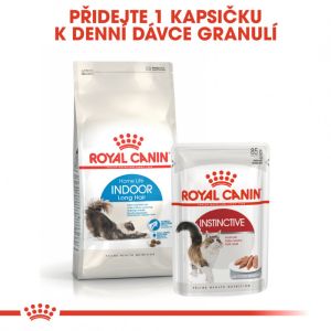 Royal Canin Indoor Longhair granule pro kočky žijící uvnitř a zdravou srst 2 Kg