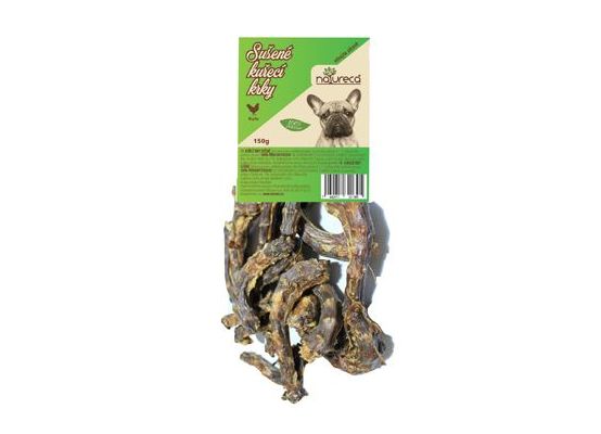 NATURECA pochoutka Kuřecí krky sušené 150g