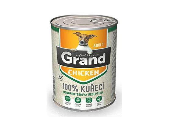GRAND konz. deluxe pes drůbeží 400g