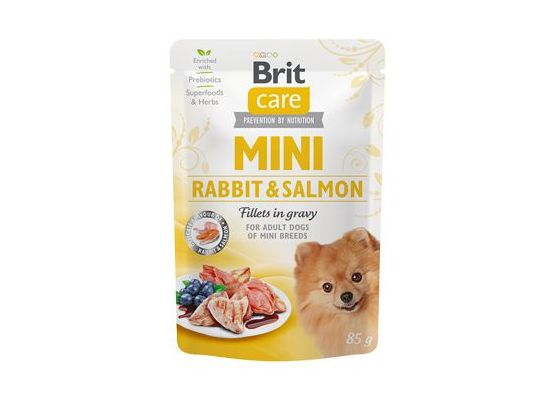Brit Care Dog Mini Rabbit&Salmon fillets in gravy 85g