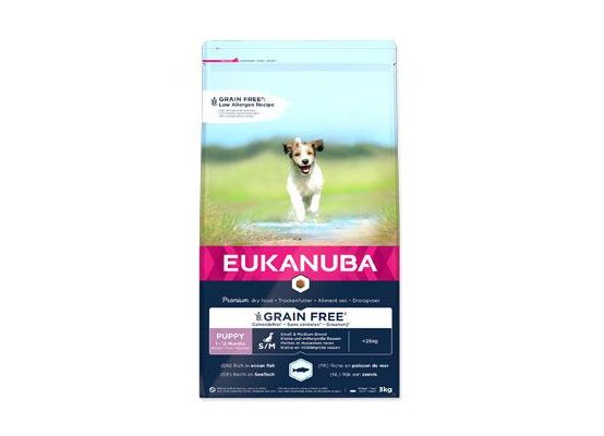 Eukanuba Dog Puppy & Junior Small&Medium GF Ocean Fish 3kg