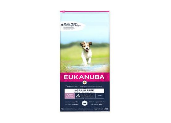 Eukanuba Dog Puppy & Junior Small&Medium GF Ocean Fish 12kg