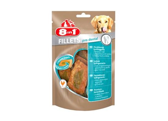 Pochoutka 8in1 Fillets pro dental S 80g (svěží dech)