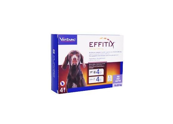 Effitix pro psy Spot-on M (10-20 kg) 4 pipety