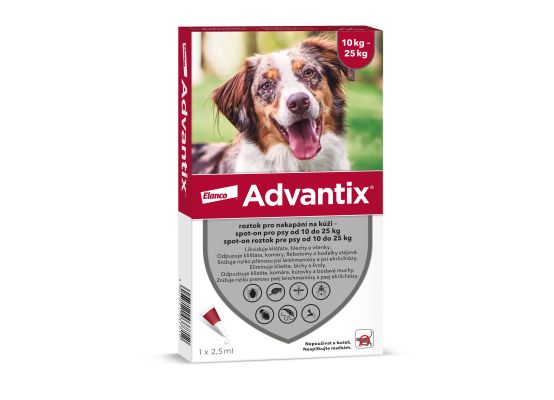 Advantix Spot On 1x2,5ml pro psy 10-25kg (1 pipeta)