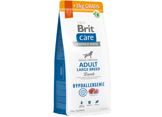 Brit Care Hypoallergenic Adult Large Breed Lamb 12+2 kg