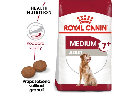 Royal Canin Medium Adult 7+ granule pro dospělé stárnoucí střední psy 15 Kg